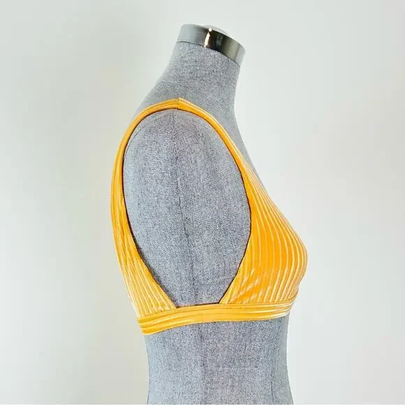 Dippin Daisy's Festival Top Women's Small Soft Orange‎ Ribbed Velvet Stripe - Picture 4 of 11